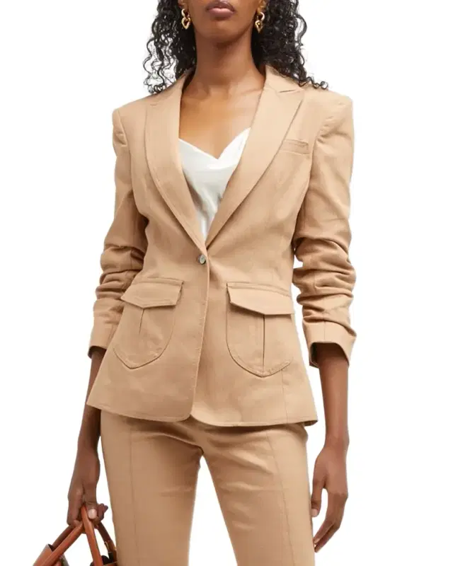 Cinq a Sept Louisa Ruched-Sleeve Jacket