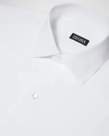 Zegna Men's Formal Piquet Evening Shirt | Thumbnail 5 Zegna Men's Formal Piquet Evening Shirt | Thumbnail 5