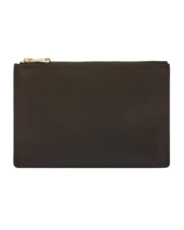 Oliveta Zip Vacchetta Leather Card Case