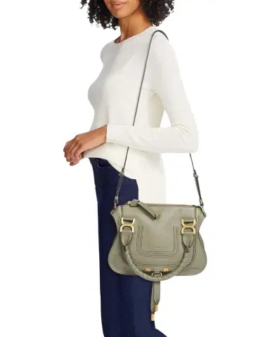 Chloé Marcie Small Satchel Bag in Grained Calfskin | Thumbnail 1 Chloé Marcie Small Satchel Bag in Grained Calfskin | Thumbnail 1