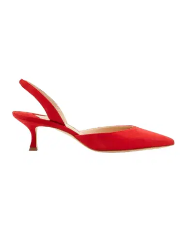 Manolo Blahnik Carolyne Kitten-Heel Halter Pumps | Thumbnail 1