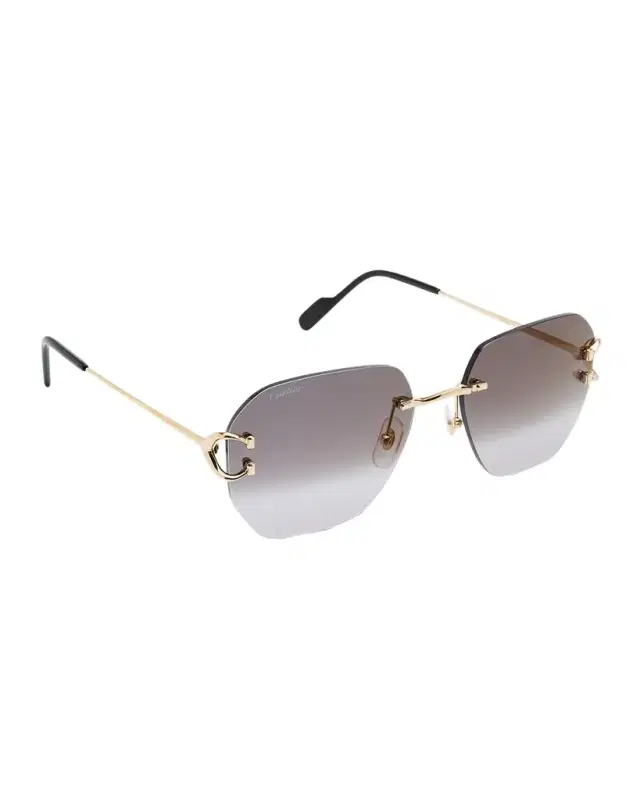 Rimless Square Metal Sunglasses