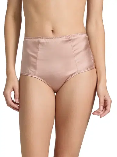 Kiki de Montparnasse Women's Tous Les Jours High-Waist Stretch-Silk Brief - Buff | Thumbnail 3
