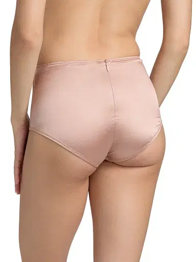 Kiki de Montparnasse Women's Tous Les Jours High-Waist Stretch-Silk Brief - Buff | Thumbnail 4