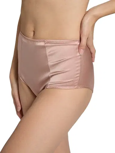 Kiki de Montparnasse Women's Tous Les Jours High-Waist Stretch-Silk Brief - Buff | Thumbnail 5