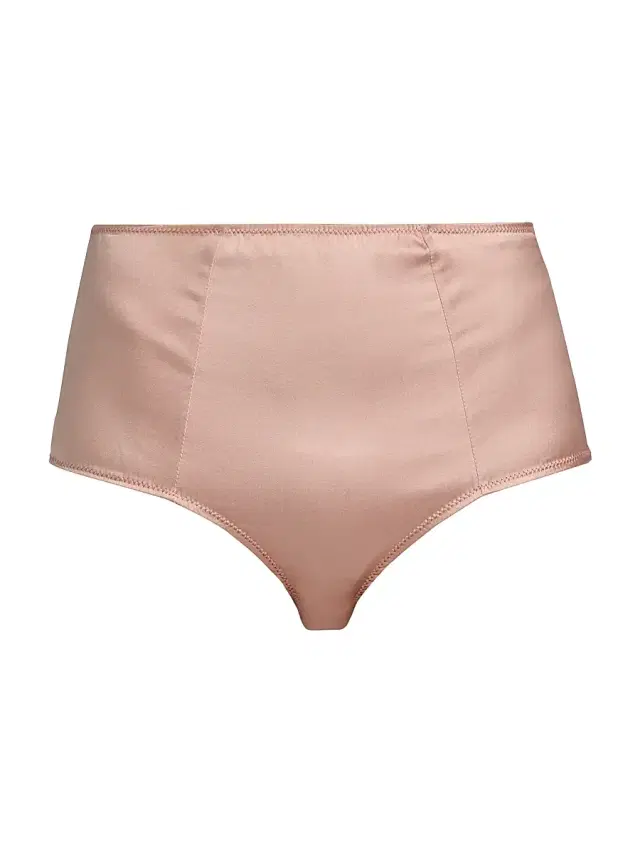 Kiki de Montparnasse Women's Tous Les Jours High-Waist Stretch-Silk Brief - Buff