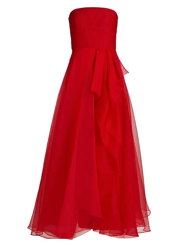 Women's Teresa Draped Tulle Gown - Poppy