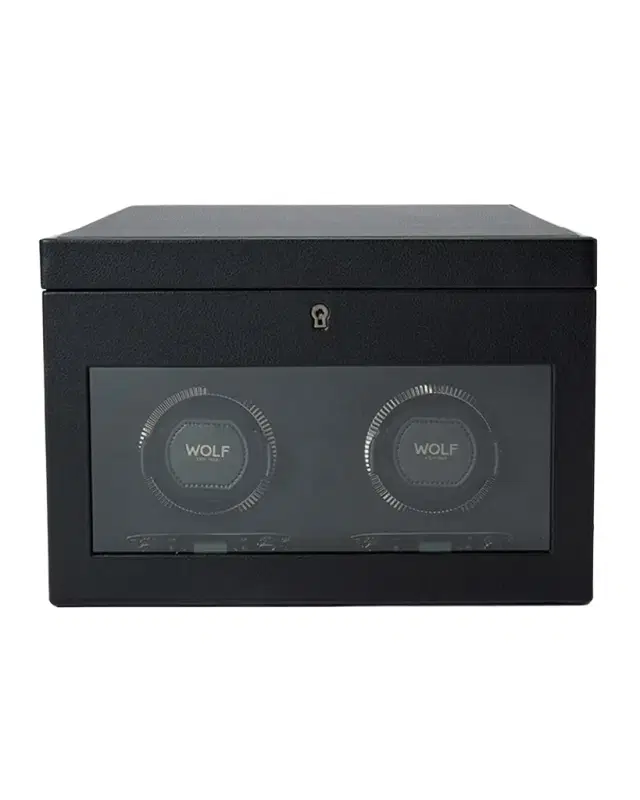 WOLF British Racing Double Watch Winder with Storage