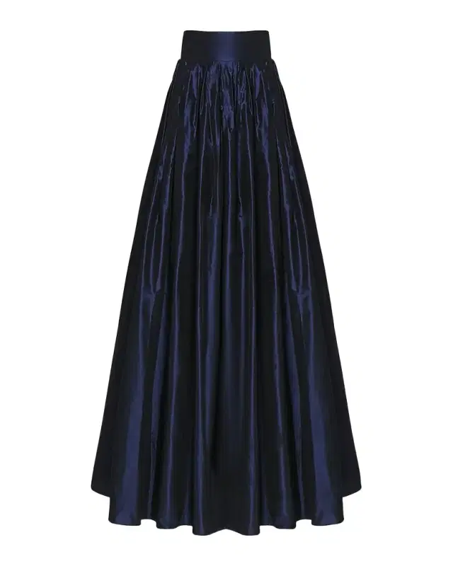 Pleated Silk Ball Skirt