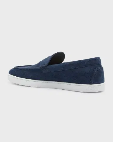 Christian Louboutin Men's Varsiboat Red Sole Leather Boat Shoes | Thumbnail 3