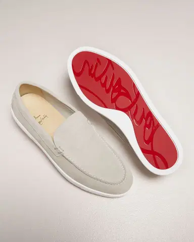 Christian Louboutin Men's Varsiboat Red Sole Leather Boat Shoes | Thumbnail 4