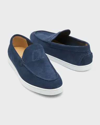 Christian Louboutin Men's Varsiboat Red Sole Leather Boat Shoes | Thumbnail 8