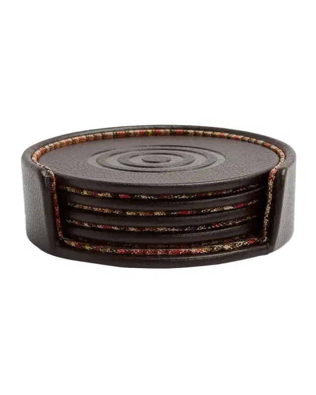WOLF X WM Brown 4-Piece Coaster Set