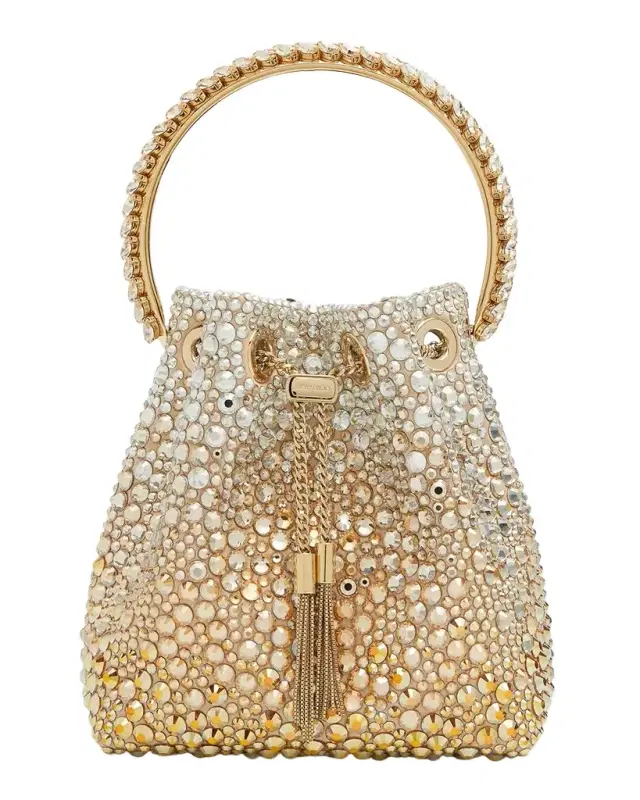 Jimmy Choo Bon Bon Beaded Top-Handle Bag