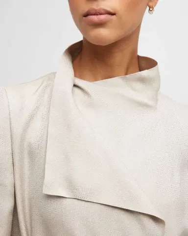 Giorgio Armani Belted Metallic Wrap Coat | Thumbnail 5 Giorgio Armani Belted Metallic Wrap Coat | Thumbnail 5