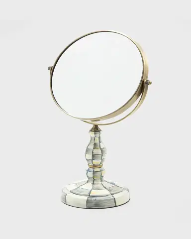 MacKenzie-Childs Sterling Check Enamel Vanity Mirror | Thumbnail 2