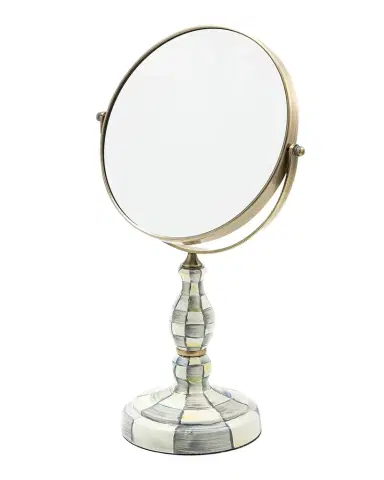MacKenzie-Childs Sterling Check Enamel Vanity Mirror | Thumbnail 1