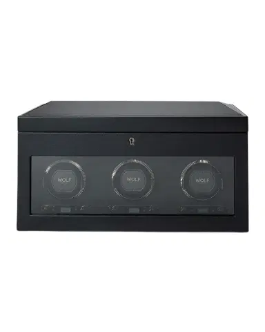 Wolf British Racing Triple Watch Winder with Storage | Thumbnail 1 Wolf British Racing Triple Watch Winder with Storage | Thumbnail 1