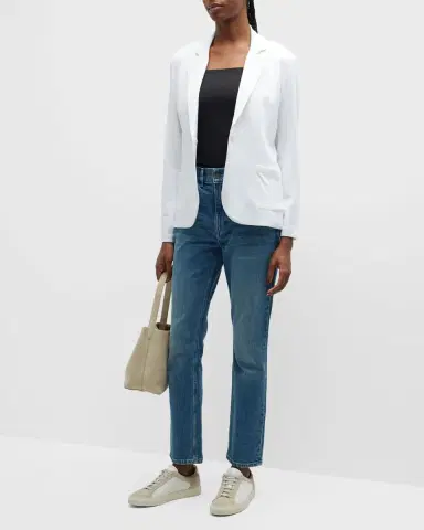 Majestic Filatures French Terry One-Button Blazer | Thumbnail 2