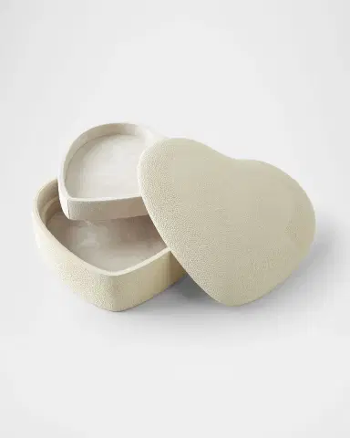 AERIN Faux Shagreen Heart Jewelry Box | Thumbnail 2