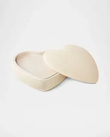 AERIN Faux Shagreen Heart Jewelry Box | Thumbnail 3