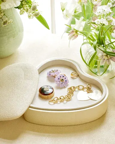 AERIN Faux Shagreen Heart Jewelry Box | Thumbnail 5