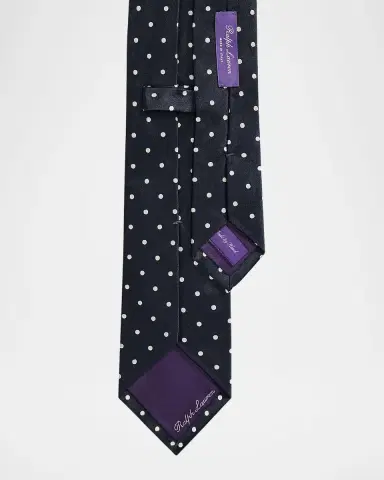 Ralph Lauren Purple Label Polka-Dot Silk Satin Tie | Thumbnail 2