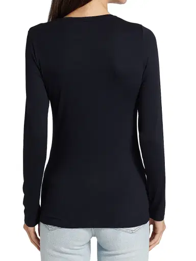 MAJESTIC FILATURES Women's Soft Touch Long-Sleeve Top - Marine - Size XL | Thumbnail 5