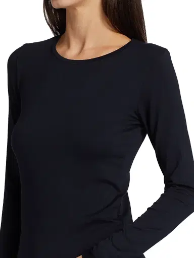 MAJESTIC FILATURES Women's Soft Touch Long-Sleeve Top - Marine - Size XL | Thumbnail 6