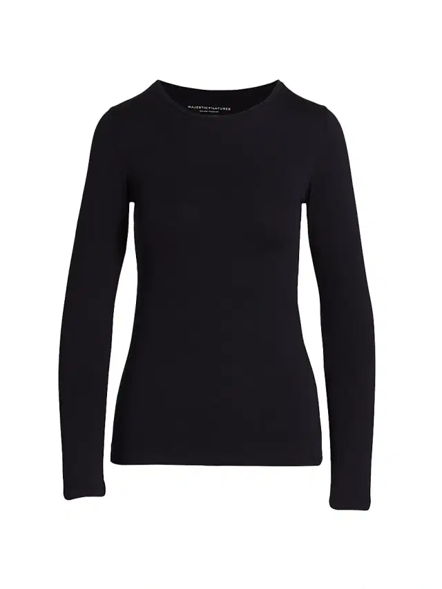 Majestic Filatures Women's Soft Touch Long-Sleeve Top - Marine