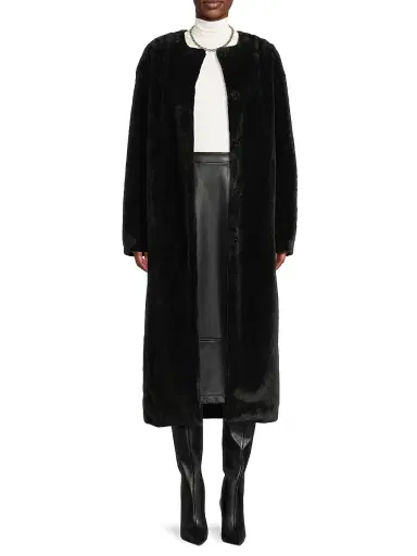 Et Ochs Women's Theo Faux Fur Car Coat | Thumbnail 2