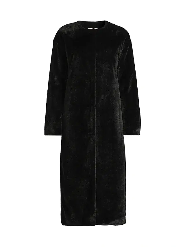 Et Ochs Women's Theo Faux Fur Car Coat - Black
