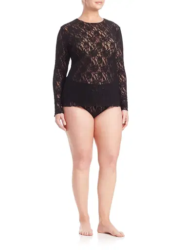 Hanky Panky Women's Plus Retro Lace V-Kini Panty | Thumbnail 2