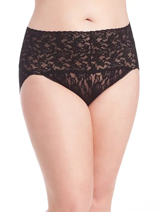 Hanky Panky Women's Plus Retro Lace V-Kini Panty