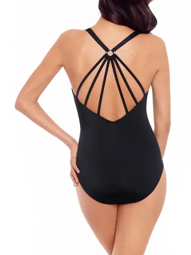 Magicsuit Women's Solids Drew Twisted One-Piece Swimsuit - Black - Size 16 | Thumbnail 3