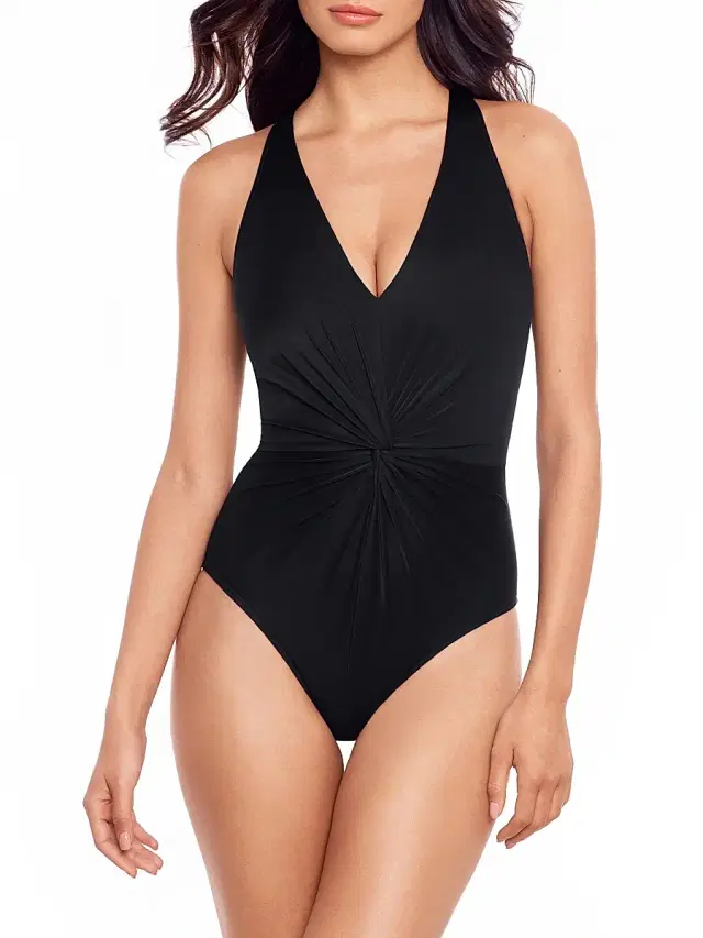 Magicsuit Women's Solids Drew Twisted One-Piece Swimsuit - Black