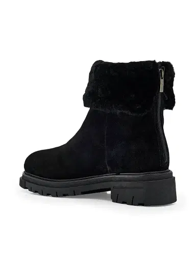 La Canadienne Women's Dory Suede & Shearling Ankle Boots - Black - Size 9 | Thumbnail 3