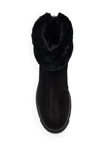 La Canadienne Women's Dory Suede & Shearling Ankle Boots - Black - Size 9 | Thumbnail 4