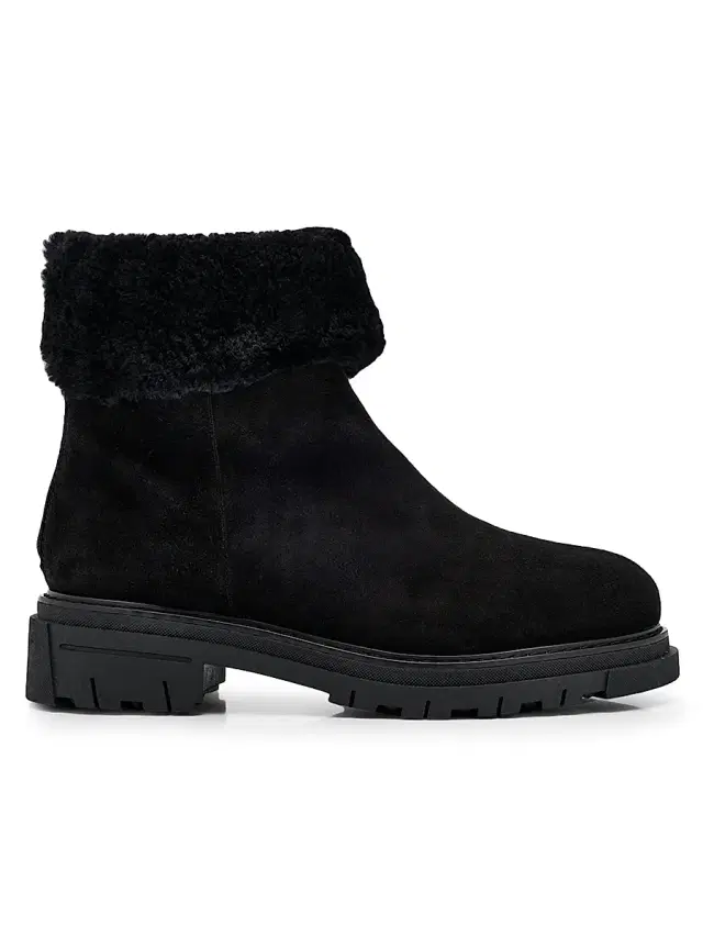La Canadienne Women's Dory Suede & Shearling Ankle Boots - Black