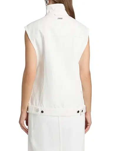 Et Ochs Women's Sylas Denim Belted Vest Top - White | Thumbnail 5