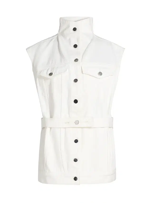 Et Ochs Women's Sylas Denim Belted Vest Top - White