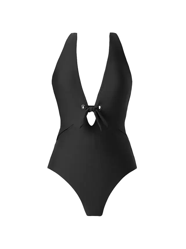 Magicsuit Women's Solid Halle Colorblocked One-Piece Swimsuit - Black