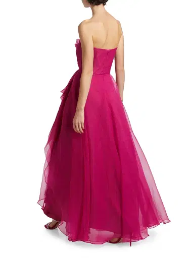 THEIA Women's Teresa Draped Tulle Gown - Sunset Fuschia - Size 16 | Thumbnail 5 THEIA Women's Teresa Draped Tulle Gown - Sunset Fuschia - Size 16 | Thumbnail 5