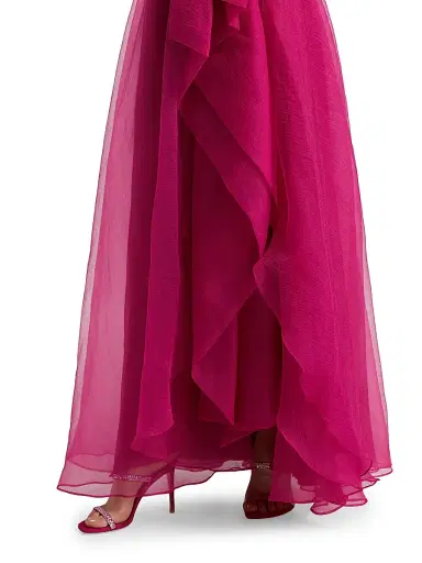 THEIA Women's Teresa Draped Tulle Gown - Sunset Fuschia - Size 16 | Thumbnail 6 THEIA Women's Teresa Draped Tulle Gown - Sunset Fuschia - Size 16 | Thumbnail 6