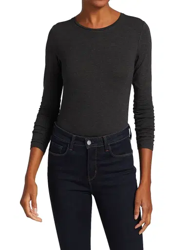 MAJESTIC FILATURES Women's Soft Touch Long-Sleeve Top - Anthracite - Size Large | Thumbnail 3 MAJESTIC FILATURES Women's Soft Touch Long-Sleeve Top - Anthracite - Size Large | Thumbnail 3