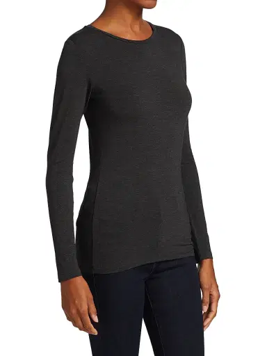 MAJESTIC FILATURES Women's Soft Touch Long-Sleeve Top - Anthracite - Size Large | Thumbnail 4 MAJESTIC FILATURES Women's Soft Touch Long-Sleeve Top - Anthracite - Size Large | Thumbnail 4