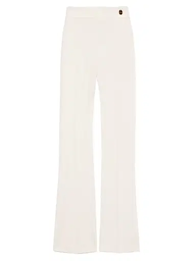 Callas Milano Women's Lola High Density Crepe Stretch Cropped Flare Trousers - White | Thumbnail 1 Callas Milano Women's Lola High Density Crepe Stretch Cropped Flare Trousers - White | Thumbnail 1