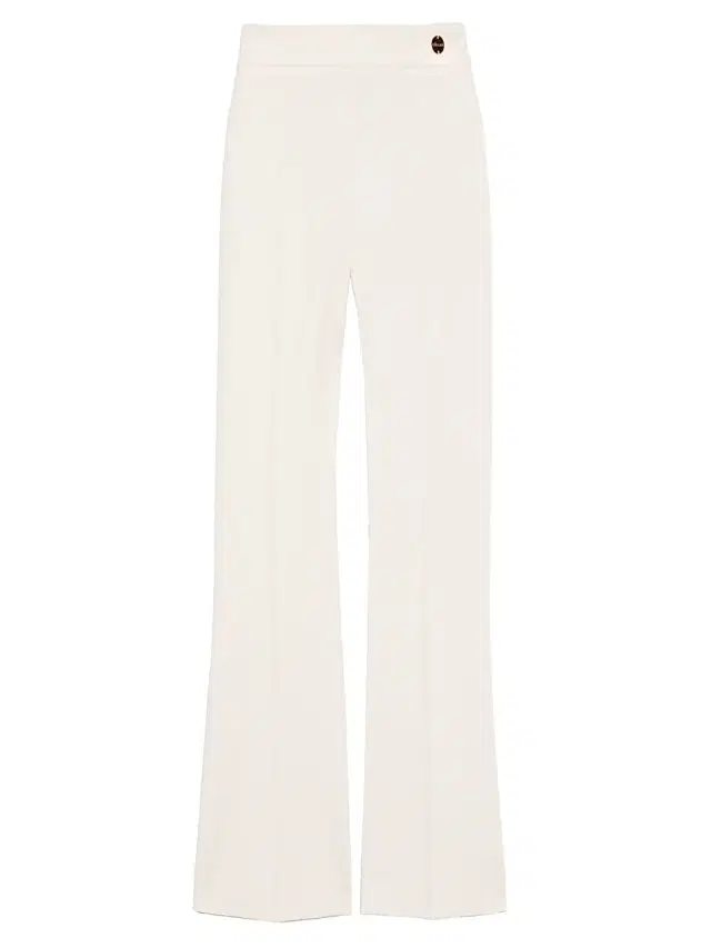 Callas Milano Women's Lola High Density Crepe Stretch Cropped Flare Trousers - White