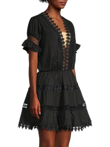 Peixoto Women's Ora Embroidered Mini Dress - Black - Size Large | Thumbnail 4 Peixoto Women's Ora Embroidered Mini Dress - Black - Size Large | Thumbnail 4