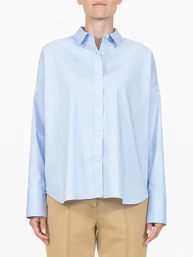 CALLAS MILANO Women's Sirene Scarf-Front Shirt - Pale Blue Navy - Size 4 | Thumbnail 3 CALLAS MILANO Women's Sirene Scarf-Front Shirt - Pale Blue Navy - Size 4 | Thumbnail 3